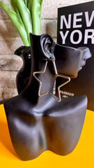 Pendientes Estrella Acero Plateado