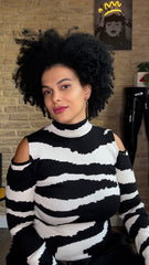 Jersey Zebra Hombros Abiertos