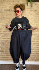 Pantalón Balloon Denim Negro