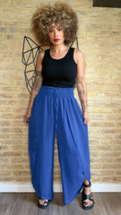 Pantalón Fluido Rayas Azul