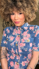 Vestido Dolce Floral Denim
