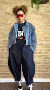 Pantalón Balloon Denim Negro