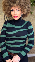 Jersey Cuello Zebra Verde