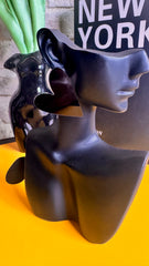 Pendiente Corazón Negro Metacrilato