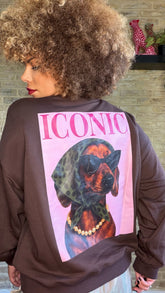 Sudadera Iconic Choco