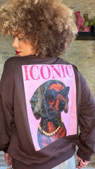 Sudadera Iconic Choco
