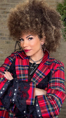 Americana Tartán Puntilla/Tachuelas