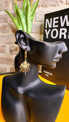 Pendientes Arete Ojo Colgante Acero DORADO