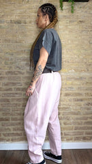 Pantalón Baggy Rosa Palo Vaquero Cinturón