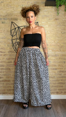 Pantalón Fluido Print Blanco y Negro