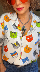 Camisa Gatos Súper Héroes UNISEX