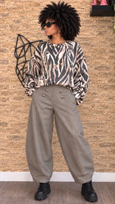 Pantalón Botonadura Taupe