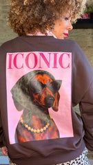 Sudadera Iconic Choco