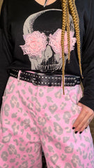 Pantalón Balloon Print Rosa