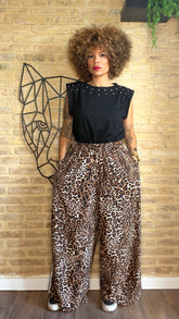 Pantalón Maxi Raya Print