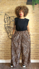 Pantalón Maxi Raya Print