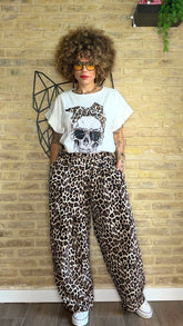 Pantalón Vestir Cruzado Print