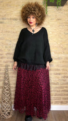 Falda Gasa Print Buganvilla