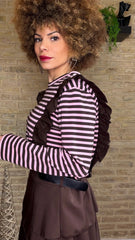 Jersey Rayas Volante Rosa