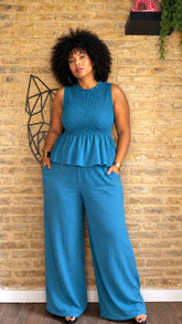 Conjunto Fluido Azul