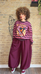 Pantalón Bombacho Tachuela Buganvilla
