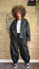 Pantalón Denim Balloon Army Oscuro
