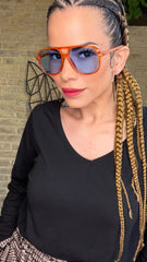 Gafas Sol Retro Azul