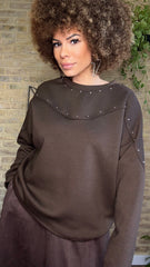 Sudadera MAXI Choco Tachuelas