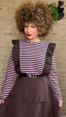 Jersey Rayas Volante Rosa