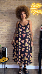 Vestido Lencero Pizzas -Exclusivo LOOFRO