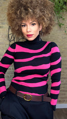 Jersey Cuello Zebra Fucsia