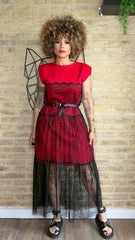 Vestido Hombreras Puntilla