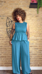 Conjunto Fluido Azul