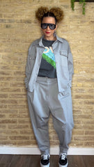 Pantalón Baggy Gris