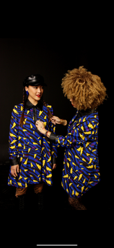 Vestido Rayos Azul S