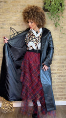 Chaqueta Polipiel Larga Biker