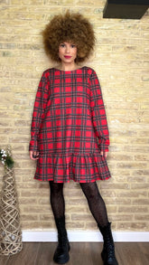 Vestido Elástico Tartán