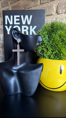 Pendiente Cruz Acero Plata