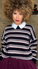 Jersey Rayas Cuello Camisa