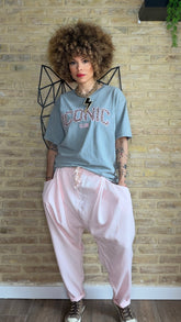 Pantalón Baggy Tencel Rosa