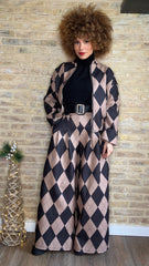 Pantalón Franela Rombo Negro