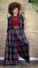 Pantalón Elefante Tartan Azul