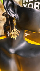 Pendientes Arete Ojo Colgante Acero DORADO