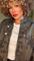 Chaqueta Denim Botonadura Army