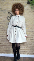 Vestido Tachuelas Crudo