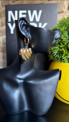 Pendiente Corazón Acero Dorado