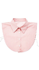 Cuello Falso Raya Rosa y Blanco