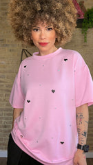 Camiseta Corazón Rosa