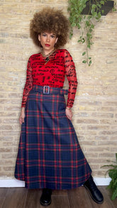 Falda Tartán Elástica