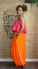 Pantalón Bombacho Fluido Naranja